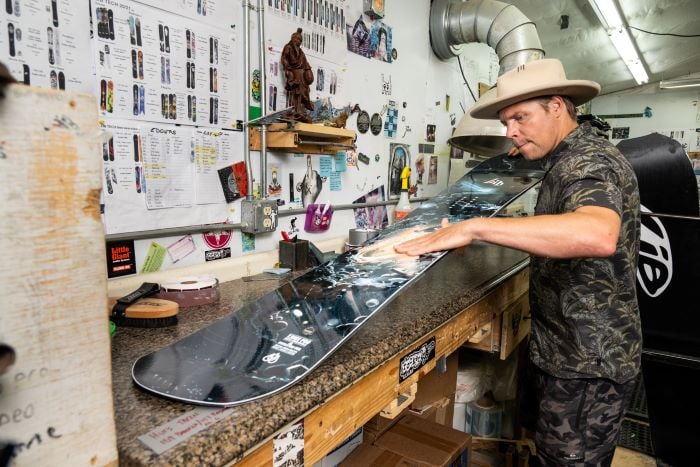 Building a Snowboard With Travis Rice at Lib Tech