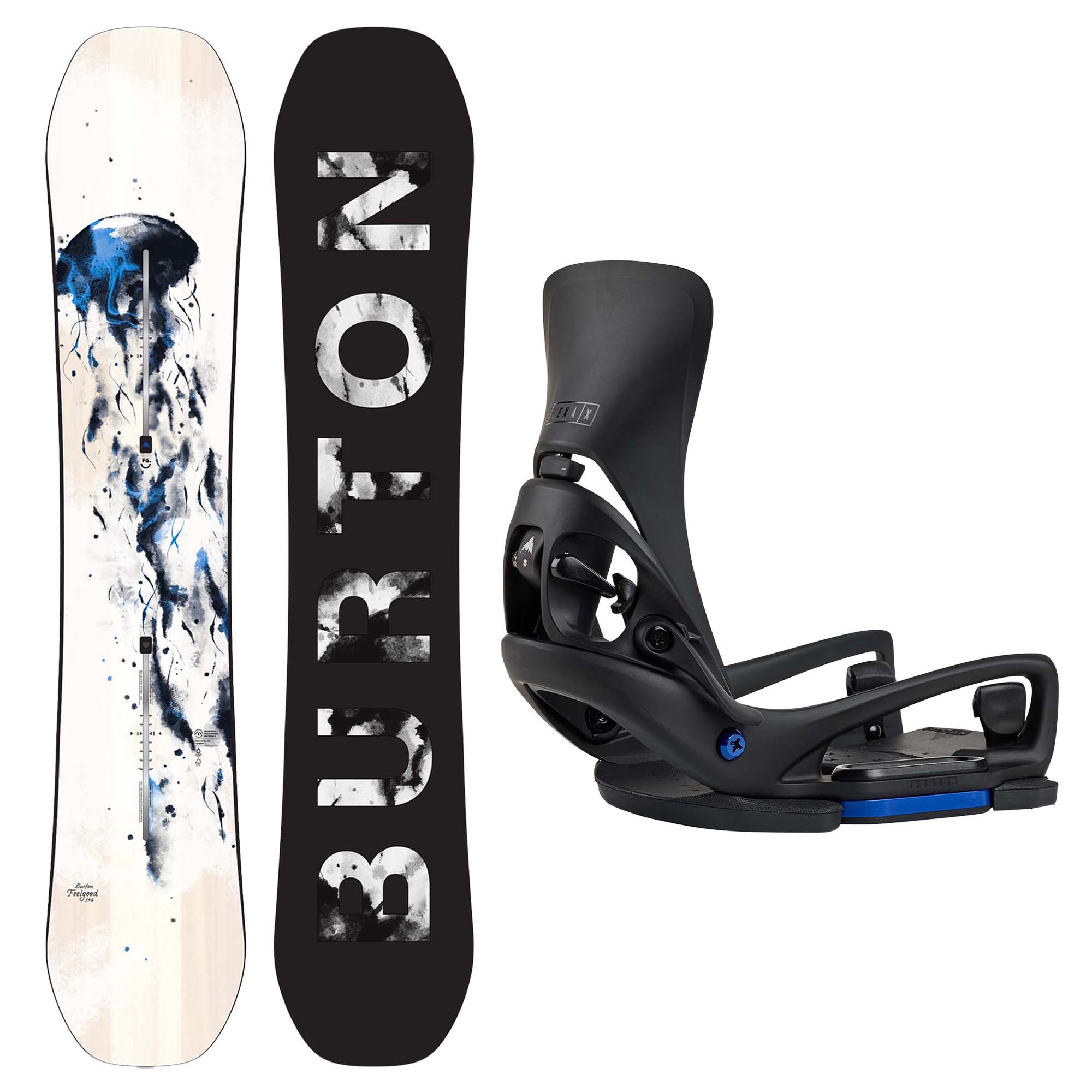 Burton Feelgood Women's Snowboard With Burton Step On Lexa X EST Women's Bindings in Black.